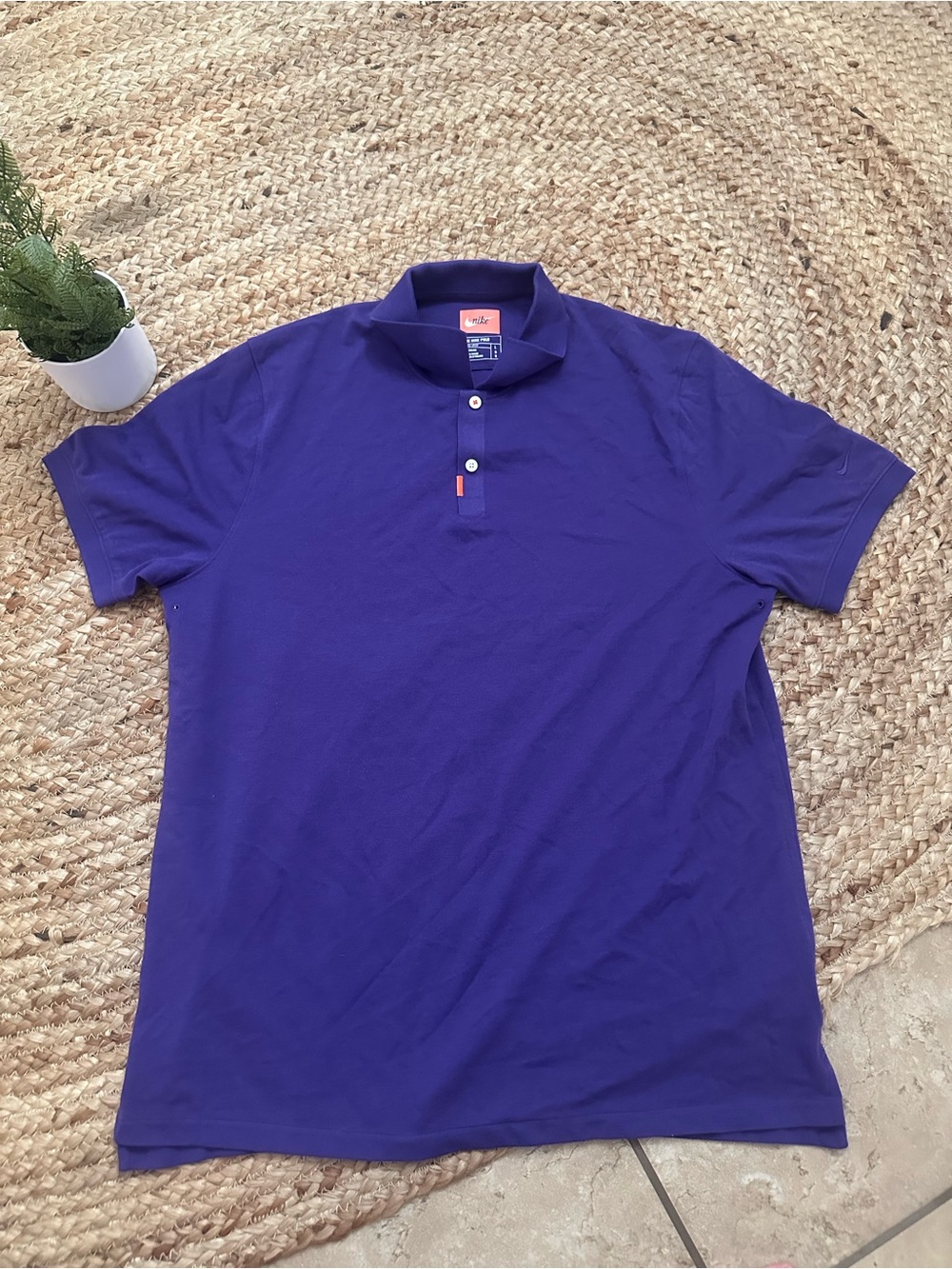 PURPLE NIKE COLLARED TOP